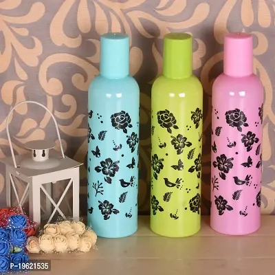 Plastic Water Bottle 500ml Capacity for Kids, Schoool, Travel, Colorful Design and Pattern Bottles, 3 Piece Combo Set