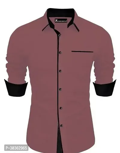 Reliable Pink Polycotton Solid Long Sleeves Casual Shirt For Men