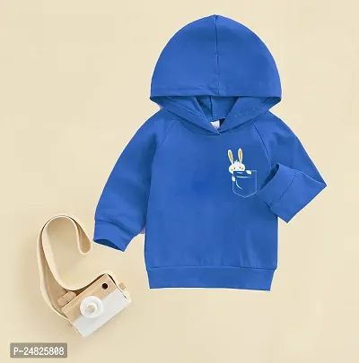 Fabulous Blue Cotton Blend Hoodies For Boys-thumb0