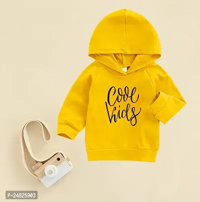 Fabulous Yellow Cotton Blend Hoodies For Boys-thumb0