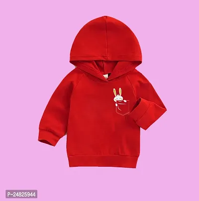 Fabulous Red Cotton Blend Hoodies For Boys-thumb0