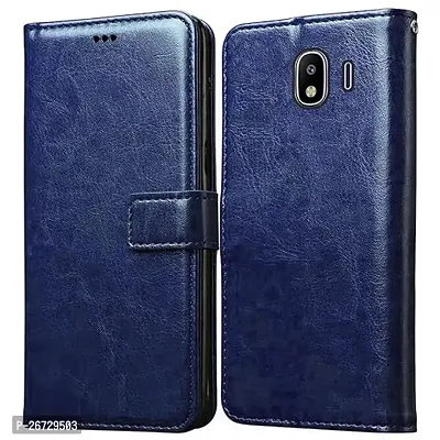 Samsung Galaxy J4 Blue Flip Cover-thumb0