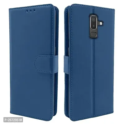 Samsung Galaxy J8 A6 plus Blue Flip Cover-thumb0