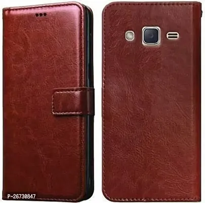 Samsung Galaxy J2 Brown Flip Cover
