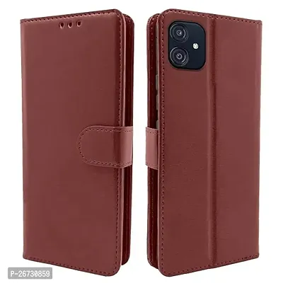 Samsung Galaxy M04 A04e F04 Brown Flip Cover