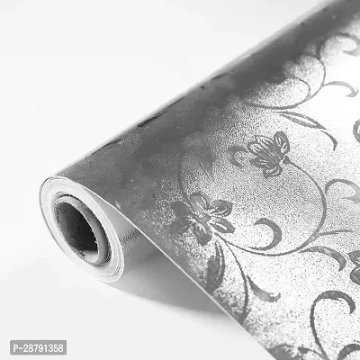 SILVER FLOWER Wallpaper for Marble Sheets for Home Wall Blue Floral Marble Wallpaper for Walls Contact Paper for Kitchen Countertop (Size:60 * 200 Cm) 217-thumb2