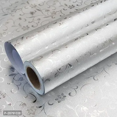 SILVER FLOWER Wallpaper for Marble Sheets for Home Wall Blue Floral Marble Wallpaper for Walls Contact Paper for Kitchen Countertop (Size:60 * 200 Cm) 209-thumb2