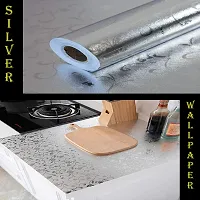 Beautiful Silver Flower Wallpaper Marble Sheets for Home Size:60 X 200 Cm-thumb4