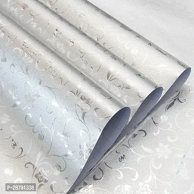 SILVER FLOWER Wallpaper for Marble Sheets for Home Wall Blue Floral Marble Wallpaper for Walls Contact Paper for Kitchen Countertop (Size:60 * 200 Cm) 209-thumb0