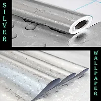 Beautiful Silver Flower Wallpaper Marble Sheets for Home Wall Size 60 X 200 Cm-thumb2