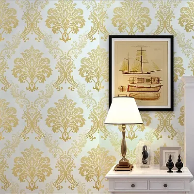 Wall mural Royal Garden curry yellow | Wallpaper from the 70s