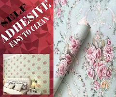 Floral pattern Self adhesive wallpaper for wall decoration(500 x 45 cm)Model-07-thumb4