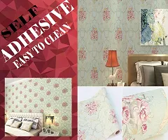 Floral pattern Self adhesive wallpaper for wall decoration(500 x 45 cm)Model-01-thumb1