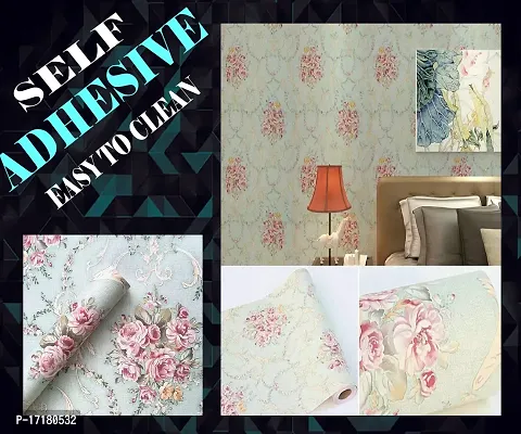 Floral pattern Self adhesive wallpaper for wall decoration(500 x 45 cm)Model-27-thumb3