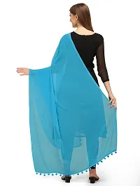 Premvati Collection Women's Solid Chiffon Dupatta (DUTA001_Sky Blue_L)-thumb2