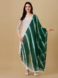 Nimidiya BANDHANI Women's Leheriya Chiffon Dupatta (GREEN)-thumb1