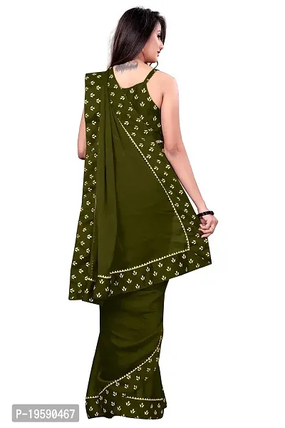 NIMIDIYA Printed Bollywood Art Silk Saree (Mahandi)-thumb5