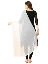 Nimidiya Women's Chiffon Gold Dot Printed Dupatta | Casual Ethnic Chunni - Dupattas for Girls | Free Size (white)-thumb2