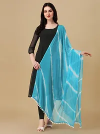 Nimidiya BANDHANI Women's Leheriya Chiffon Dupatta (Combo Pack of 2) (NAVY BLUE/SKY BLUE)-thumb4