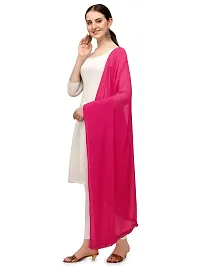 Premvati Collection Women's Solid Chiffon Dupatta (DUTA001_Pink_Large)-thumb1