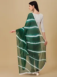 Nimidiya BANDHANI Women's Leheriya Chiffon Dupatta (GREEN)-thumb3