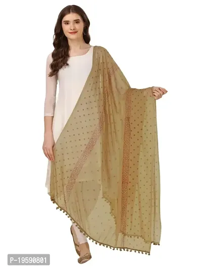 Nimidiya Hand Block Printed With Natural Dyes Chiffon Dupataa (BINGE)-thumb0