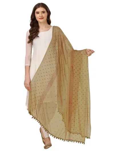 Nimidiya Hand Block With Dyes Chiffon Dupataa (BINGE)