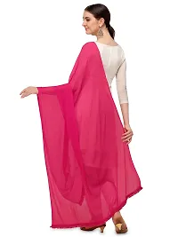 Premvati Collection Women's Solid Chiffon Dupatta (DUTA001_Pink_Large)-thumb2