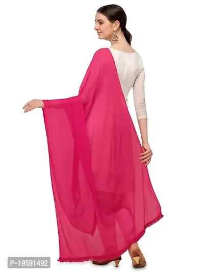 Premvati Collection Women's Solid Chiffon Dupatta (DUTA001_Pink_Large)-thumb3