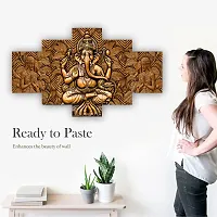 Set Of five Ganesh Framed Painting For Wall , Home Deacute;cor , Pooja Room ,Drawing Room ,Office (G417X30) INCHES-thumb3