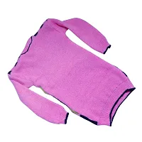 Shivarth Woollen Sweatshirt Sweater Winter Full Sleeve Kite Pattern Design Round Neck Wool Top Cum Top Sweater for Girls (2-3 Years) (2-3 Years, Purple 1)-thumb1