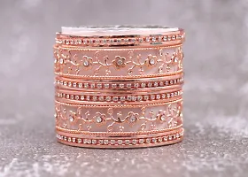 Shivarth Bangles set Rose Gold Design Artificial Stone Studded Jewellery Traditional Metal Blacelets Bangles Set for Women  Girls-thumb4