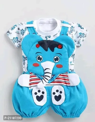 Stylish Fancy Designer Cotton Printed Top With Bottom Set For Kids-thumb0