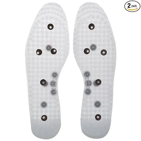 Ekin Unisex Magnetic Shoe Insole Comfort PAns For Foot Massage - White