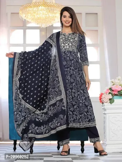 Classic Cotton Printed Kurta Bottom And Dupatta set for Women