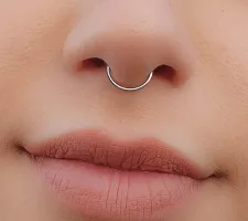 Nose Pin Septum Ring 925 Genuine Silver Nose Ring Daily Use Charming Nose Ring.-thumb1