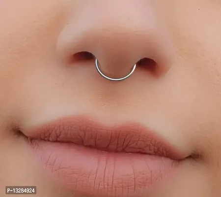 Nose Pin Septum Ring 925 Genuine Silver Nose Ring Daily Use Charming Nose Ring.-thumb2