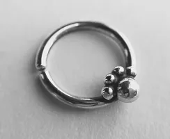 Paw Nose Ring Pet Lover Excellent 925 Sterling Silver Cat Nose Ring-thumb2