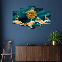 The unique trends. Set of Five Framed Wall Painting for Home Decoration , Paintings for Living room , Bedroom , Big Size 3D Scenery ( 17 X 30 INCH-thumb2