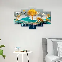 The unique trends. Set of Five Framed Painting for Wall Decoration, 3D Paintings for Home Decoration, Paintings for Living Room, Bedroom Big Size (125 X 60 CM)-thumb4