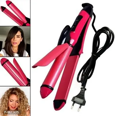 Best Professional 2in1 Hair Straightener and Hair Curler for women. Best 2in1 Hair Beauty set for women.-thumb0