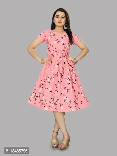 Classic Crepe Printed Dresses for Women