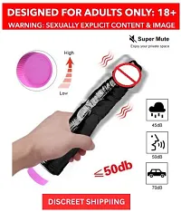 9 Inch Premium Quality G-Spot Black African Size Vibrating Sexy Dildo-thumb2