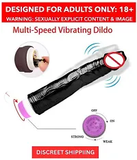 9 Inch Premium Quality G-Spot Black African Size Vibrating Sexy Dildo-thumb3