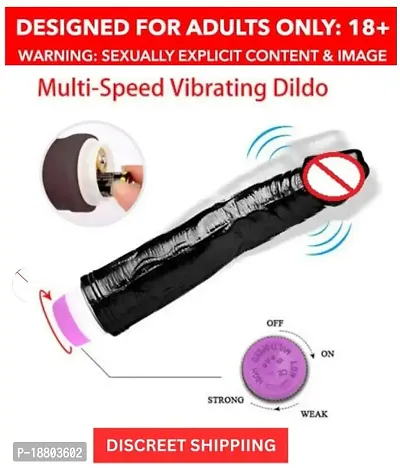 9 Inch Premium Quality G-Spot Black African Size Vibrating Sexy Dildo-thumb4