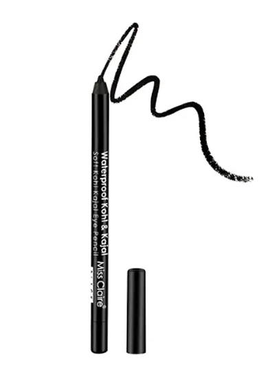 HUDA GIRL BEAUTY Eyeconic Super Black Colossal Kajal, Soft Matte Kohl Eyeliner Pencil Kajal - Waterproof Smudge Proof and Long Lasting Eye Makeup for Girls