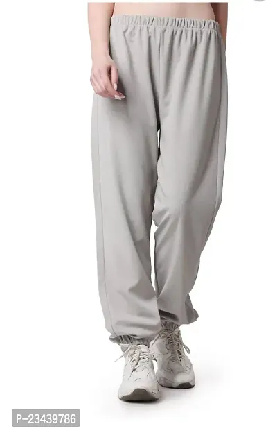 Stylish Off White Four Way Cotton Joggers For Women