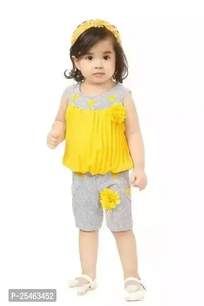 Stylish Fancy Designer Chanderi Cotton Clothing Set For Girls-thumb0