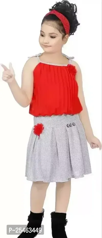 Stylish Fancy Designer Chanderi Cotton Clothing Set For Girls