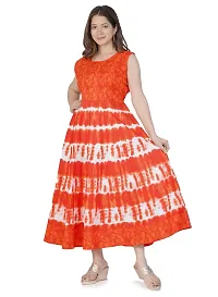 Stunning Orange Printed Cotton Kurta For Women-thumb2